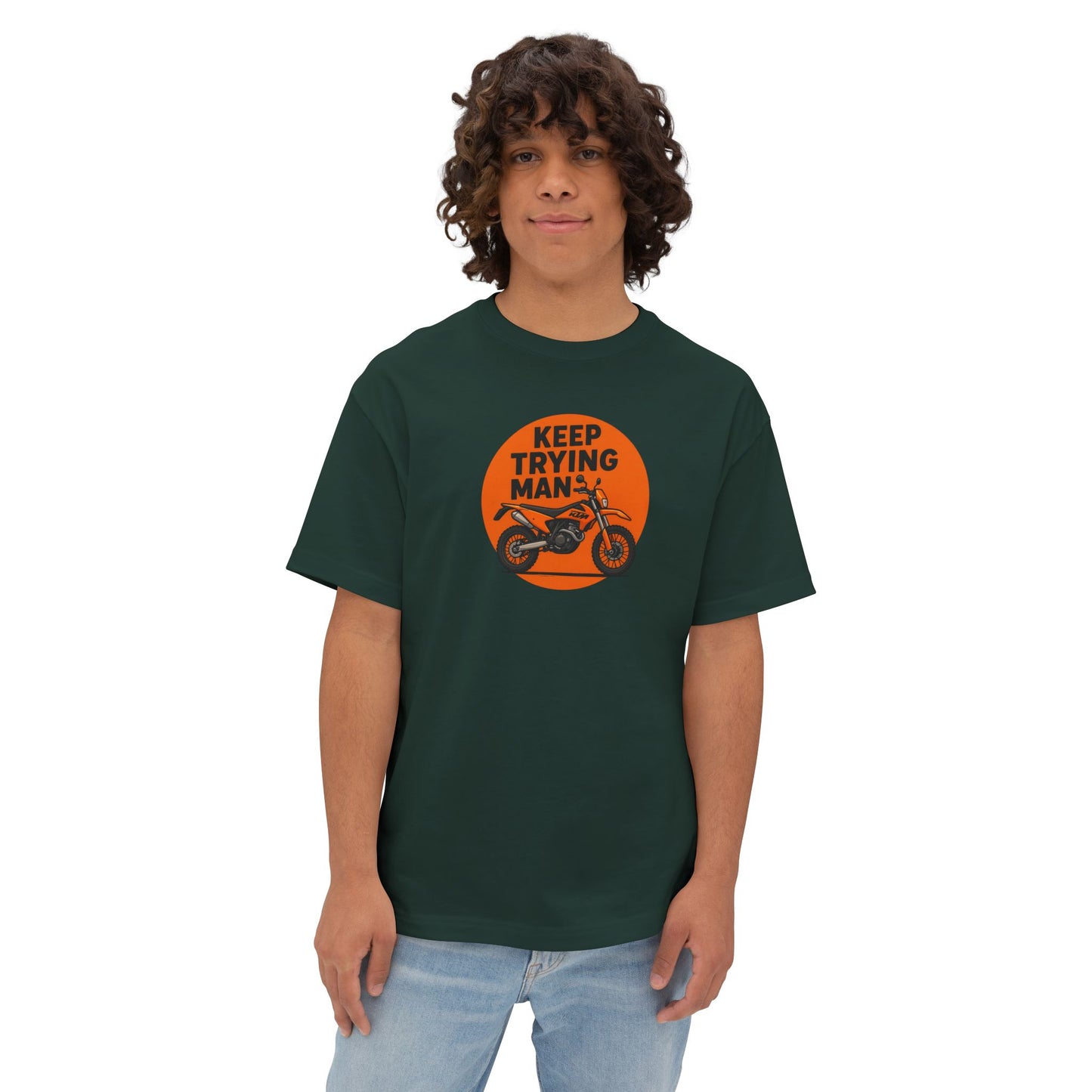 Oversized KTM Tee – Keep Trying Man | Unisex Cotton Tee