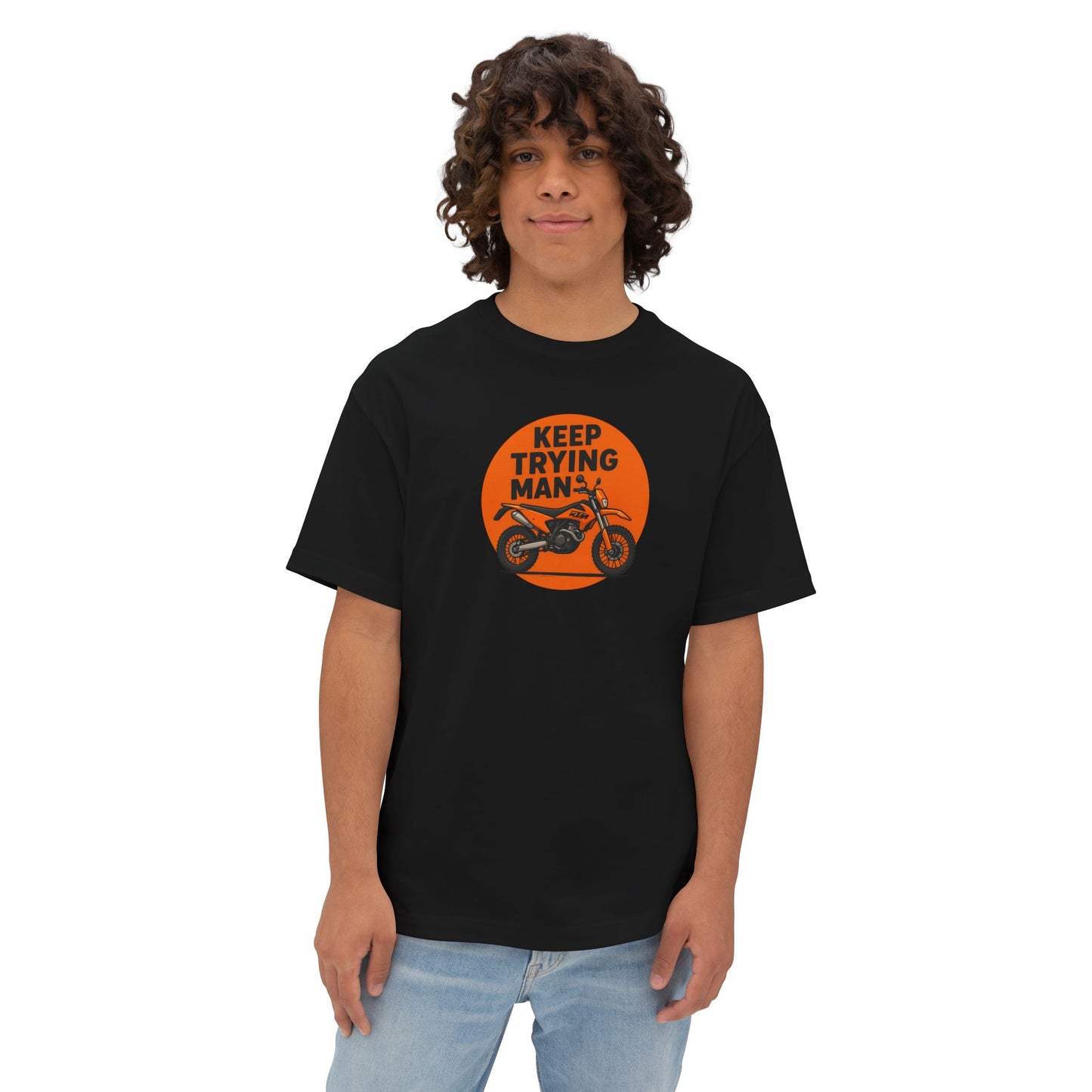 Oversized KTM Tee – Keep Trying Man | Unisex Cotton Tee