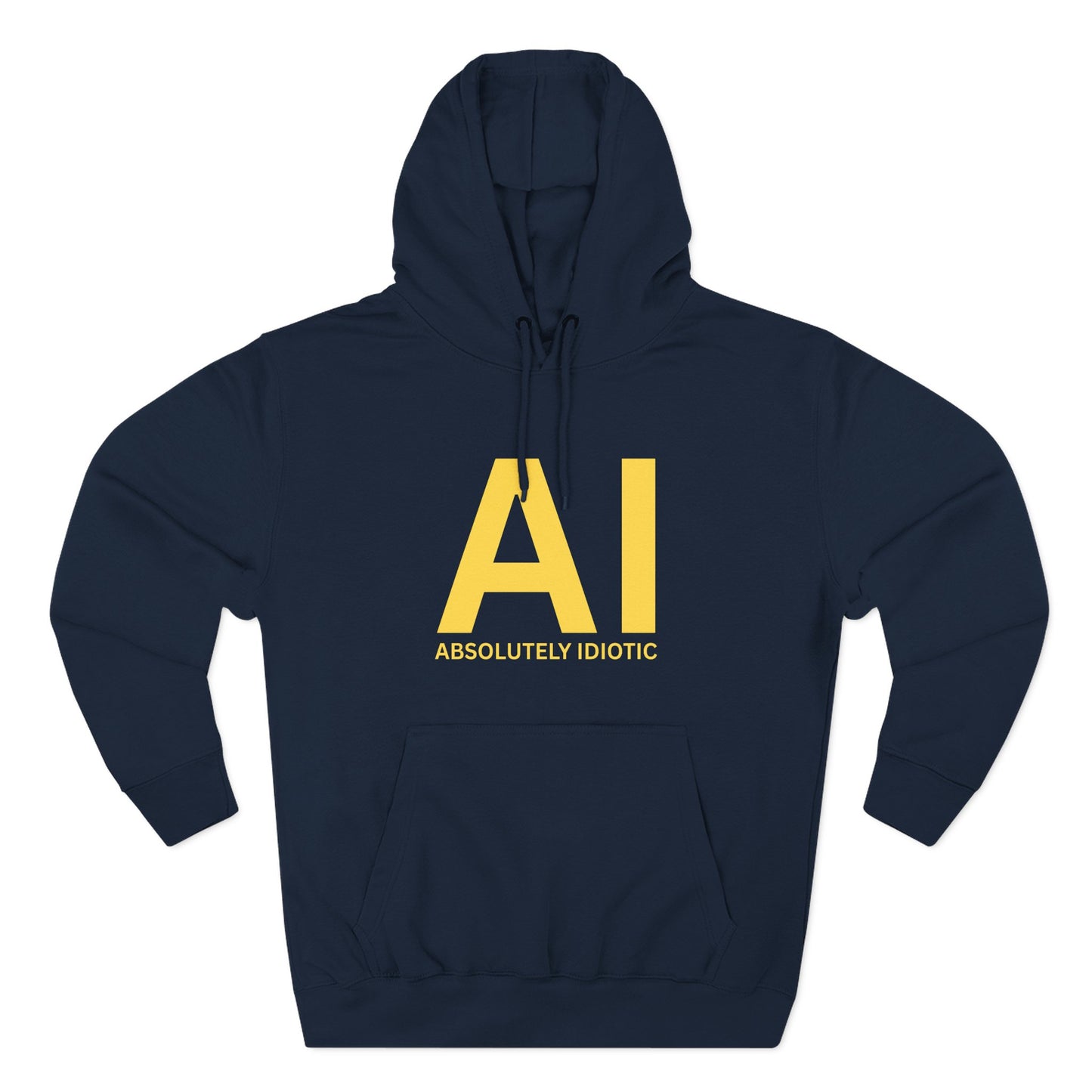 AI – Absolutely idiotic | Unisex Hoodie - Cheeky take on AI - CA Bold