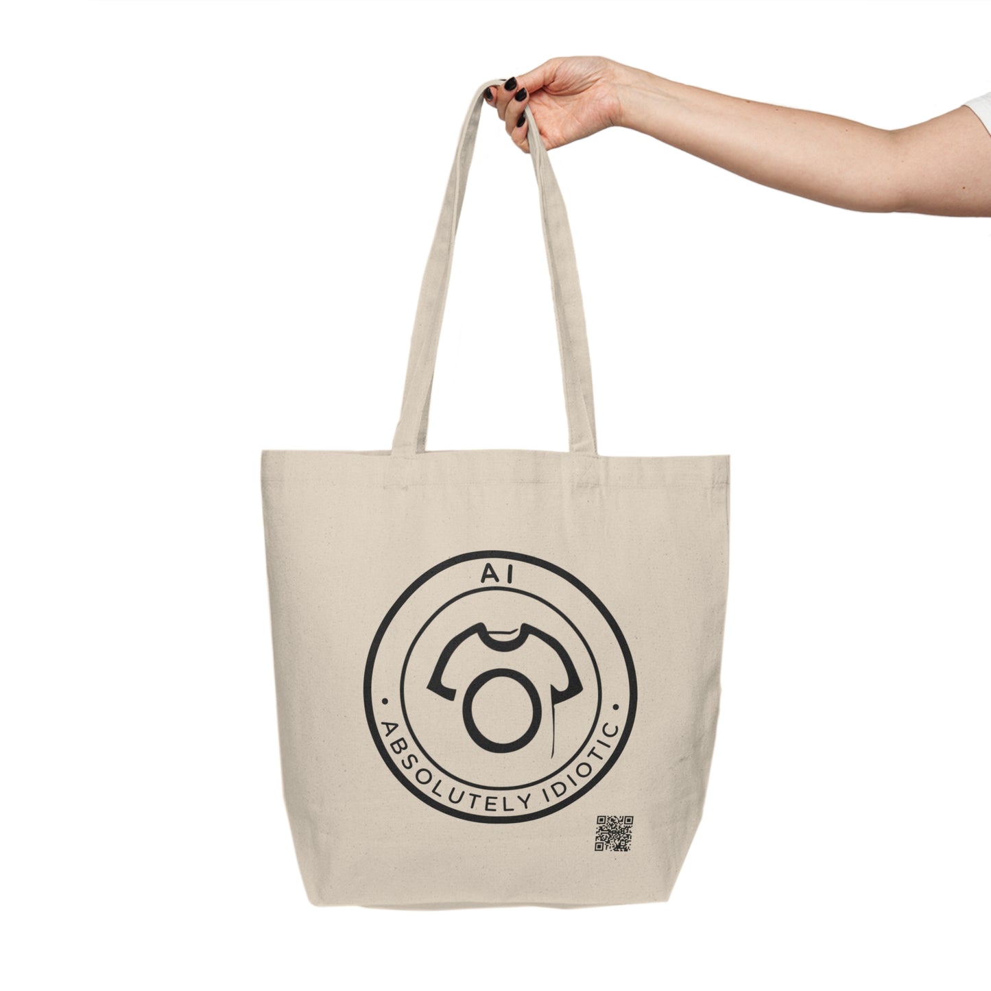 AI – Absolutely Idiotic | Sarcastic Canvas Tote Bag - CA