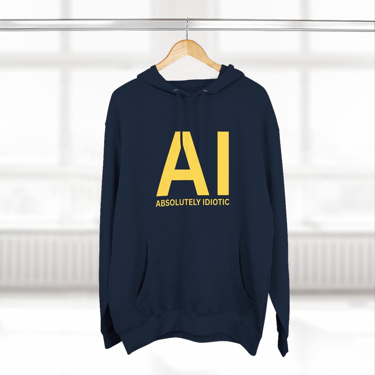 AI – Absolutely idiotic | Unisex Hoodie - Cheeky take on AI - CA Bold