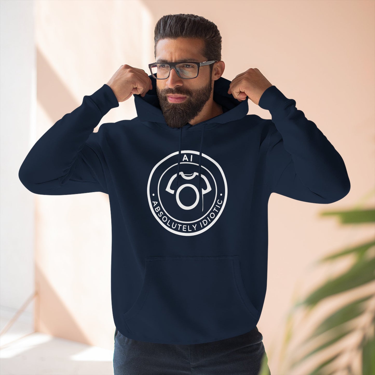 AI – Absolutely idiotic | Unisex Hoodie - Cheeky take on AI - CA