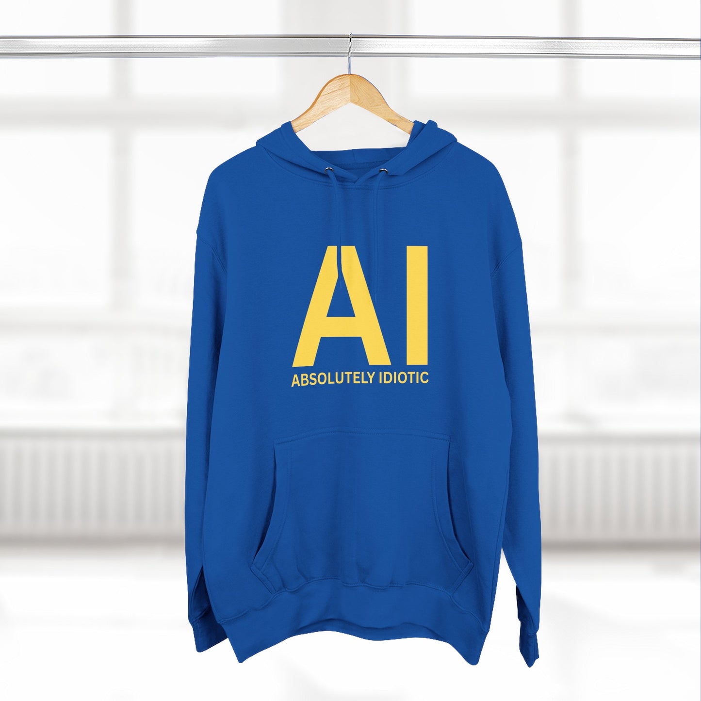 AI – Absolutely idiotic | Unisex Hoodie - Cheeky take on AI - CA Bold